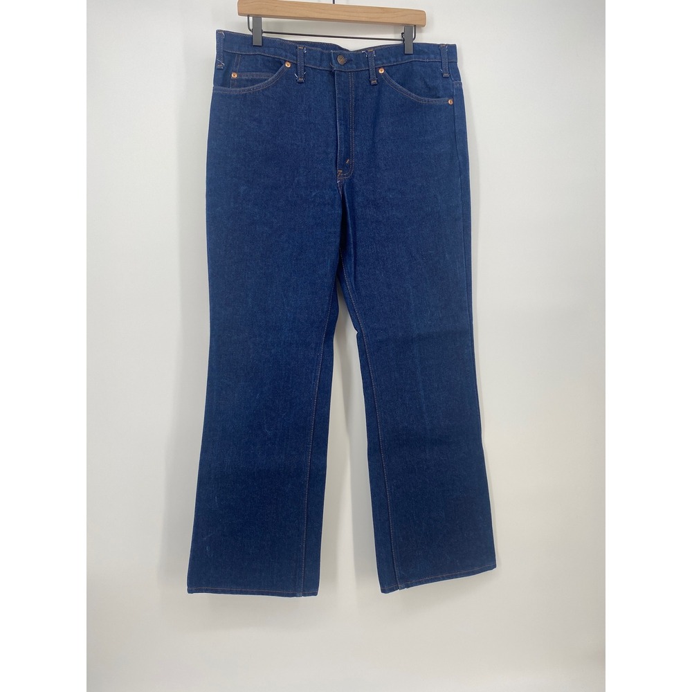 JCPenney Plain Pockets Jeans 36x30 Blue Excellent Vintage USA Made Straight Leg